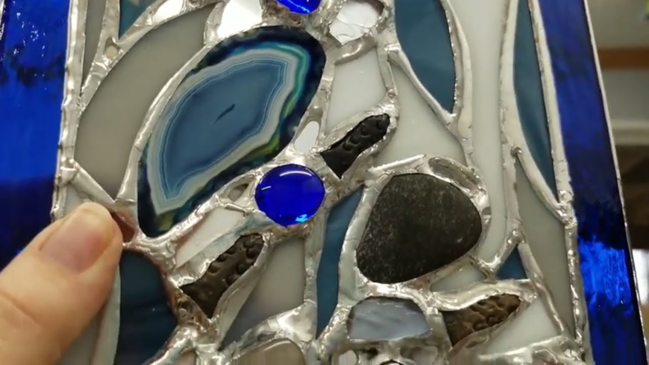 Abstract Flower - How To Use Scrap Stained Glass - Youtube