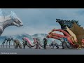 Shimo vs godzilla monsters size comparison 3d  3d animation size comparison