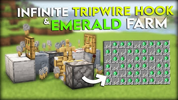 Infinite Tripwire Hook and Emerald Farm Tutorial in Minecraft 1.19.4+ (WORKING GLITCH)