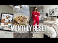 May monthly reset planning goal setting cleaning everything shower journaling