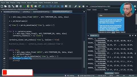 COMO OBTER PREÇOS DE ATIVOS EM TEMPO REAL PYTHON E MT5