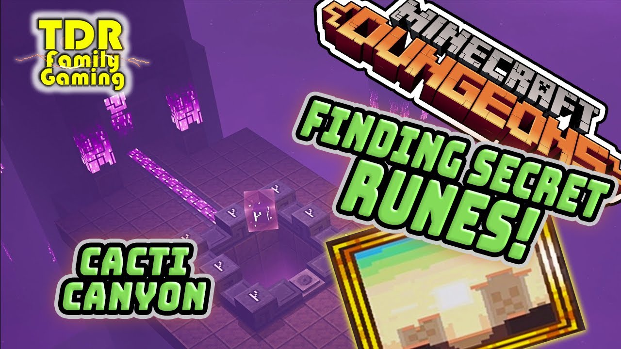 CACTI CANYON SECRET RUNE LOCATION in MINECRAFT DUNGEONS YouTube