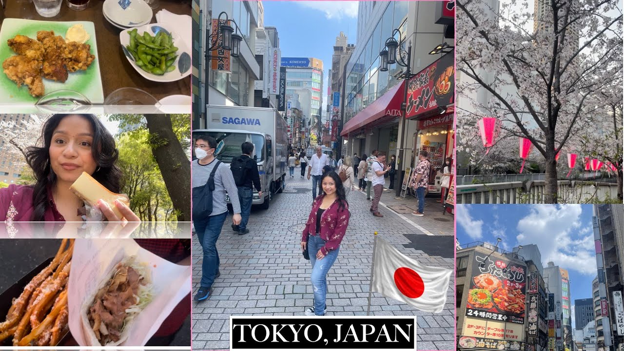 TOKYO, JAPAN TRIP 2023 PART 1 FOOD, CHERRY BLOSSOM FESTIVAL, TOKYO TOWER, 7\11 SNACKS! YouTube