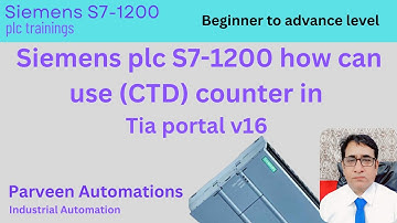 Siemens plc s7-1200 (CTD) counter in  Tia portal v16