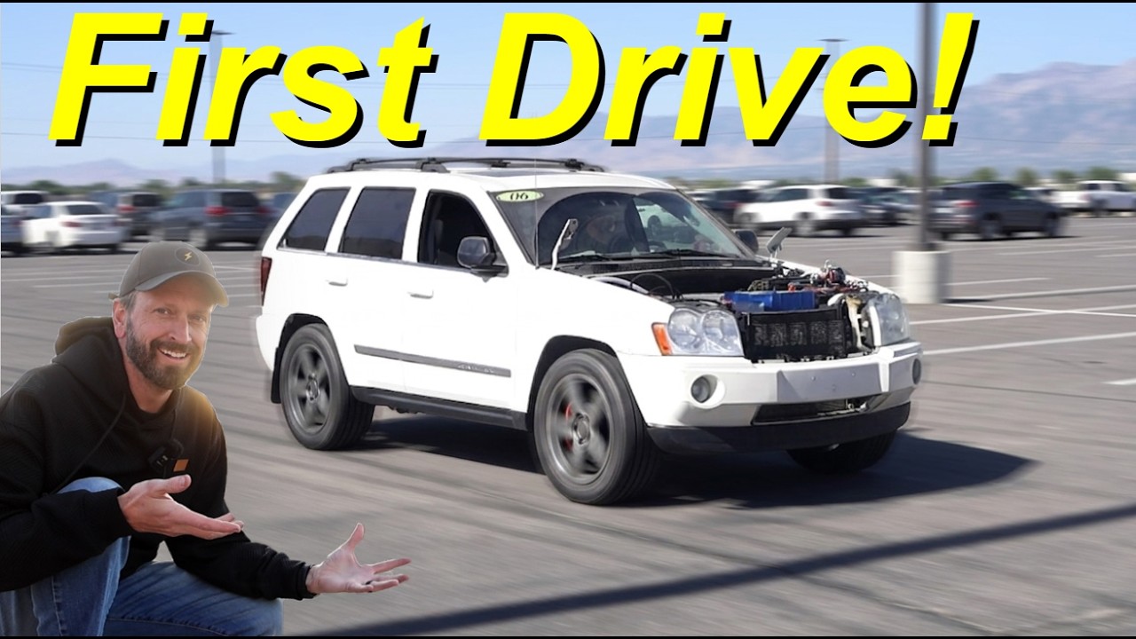 Tesla swapped Jeep 1st Drive