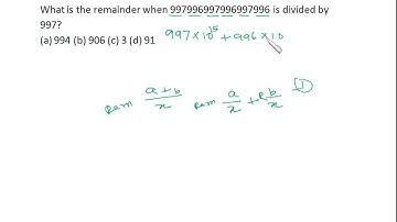 Number system problems video lectures on remainder theorem CAT and CMAT