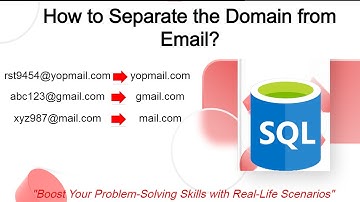 SQL Tutorial | Counting Emails from the Same Domain | How to Separate the Domain From Email