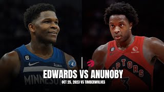 OG Anunoby Defense on Anthony Edwards (1-9 FG While Guarding): All Possessions (10/25/23)