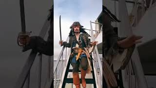 Jack Sparrow lookalike takes over the ship😂#jacksparrow #lookalike #johnnydepp #shorts