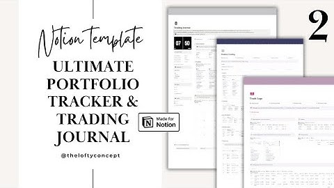 Position Trading, Ultimate Portfolio Tracker & Trading Journal | Notion Template