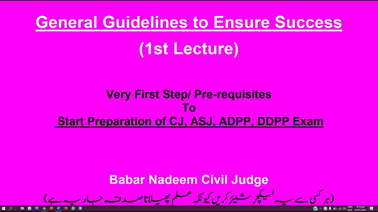 1-General guidelines (Very First Steps to Start CJ, ASJ, ADPP Exam ...