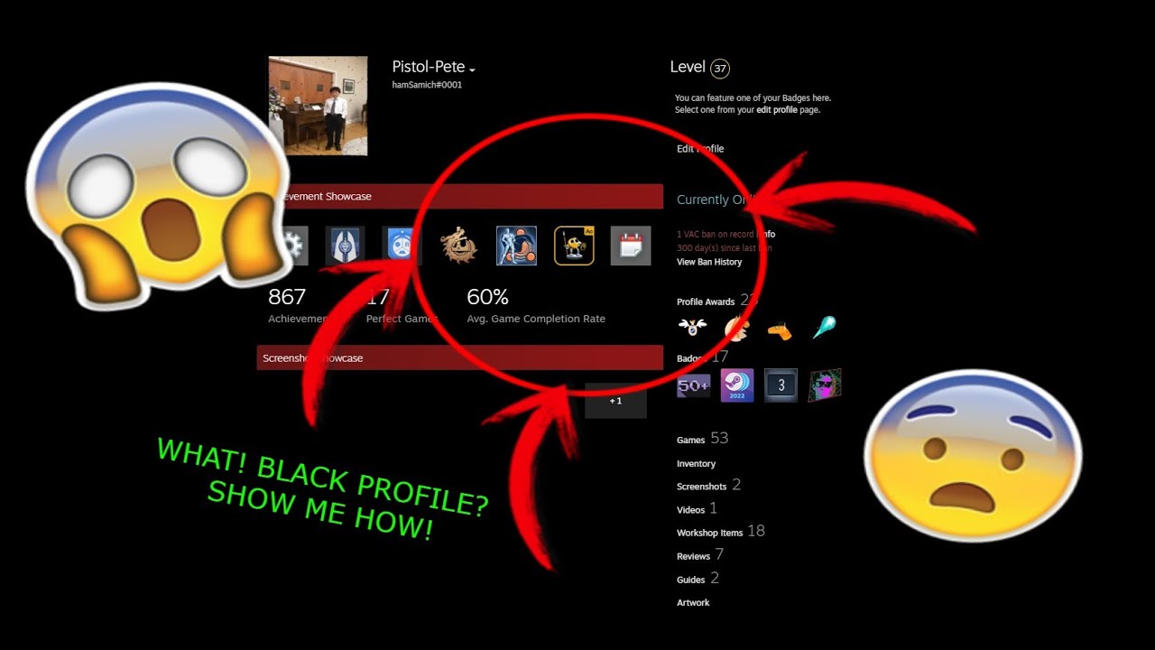 How to get a BLACK PROFILE on steam (2023) 😱 