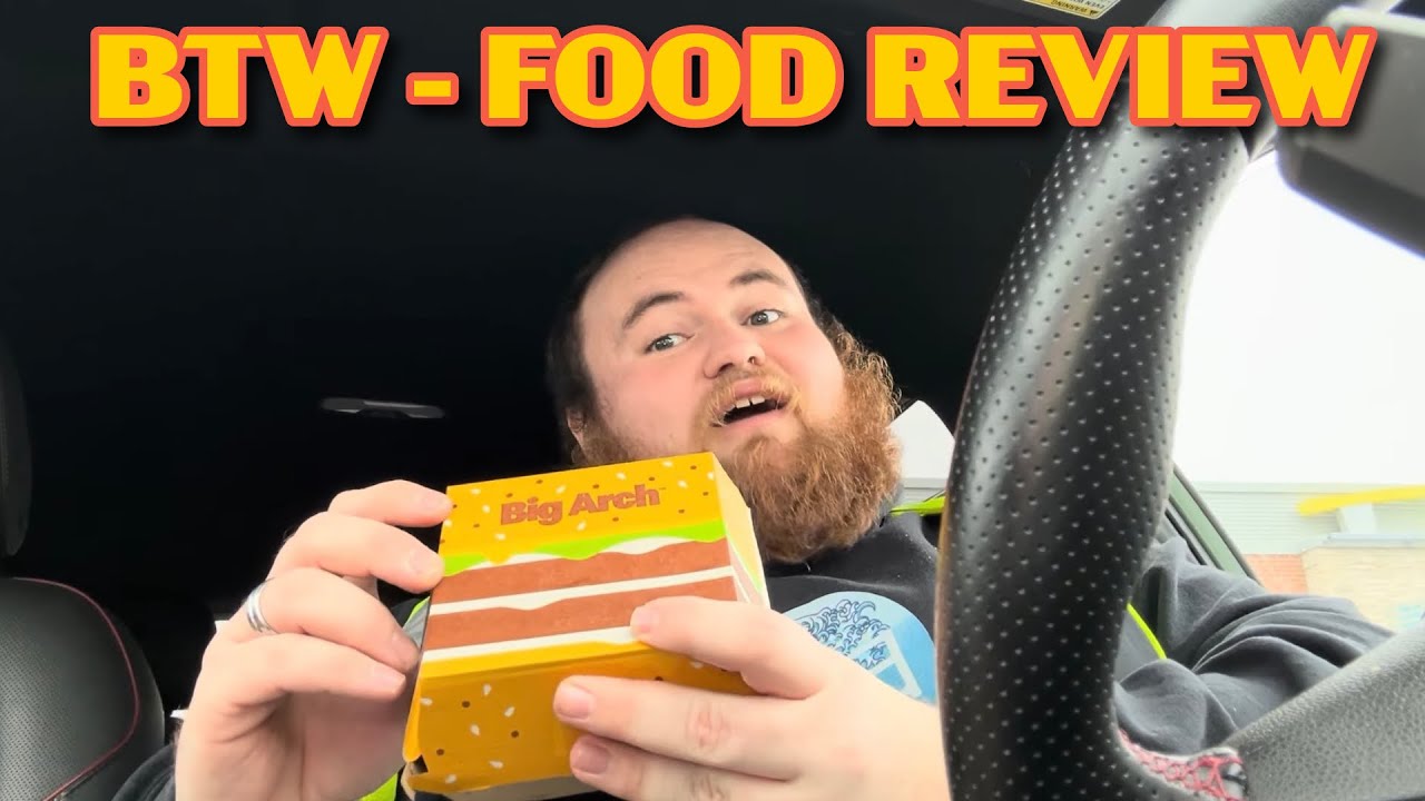 Behind the wheel food review- McDonalds Big Arch burger! 