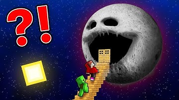 Mikey and JJ Built The LONGEST STAIRS to The MOON in Minecraft (Maizen)