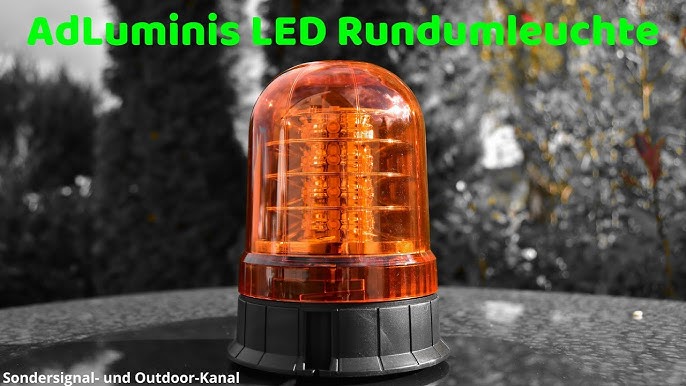 MelTruck® LED Warnleuchte Rundumleuchte mit 4 Blitzmuster 12V 24V