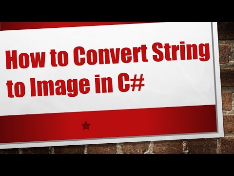 How to Convert String to Image in C#