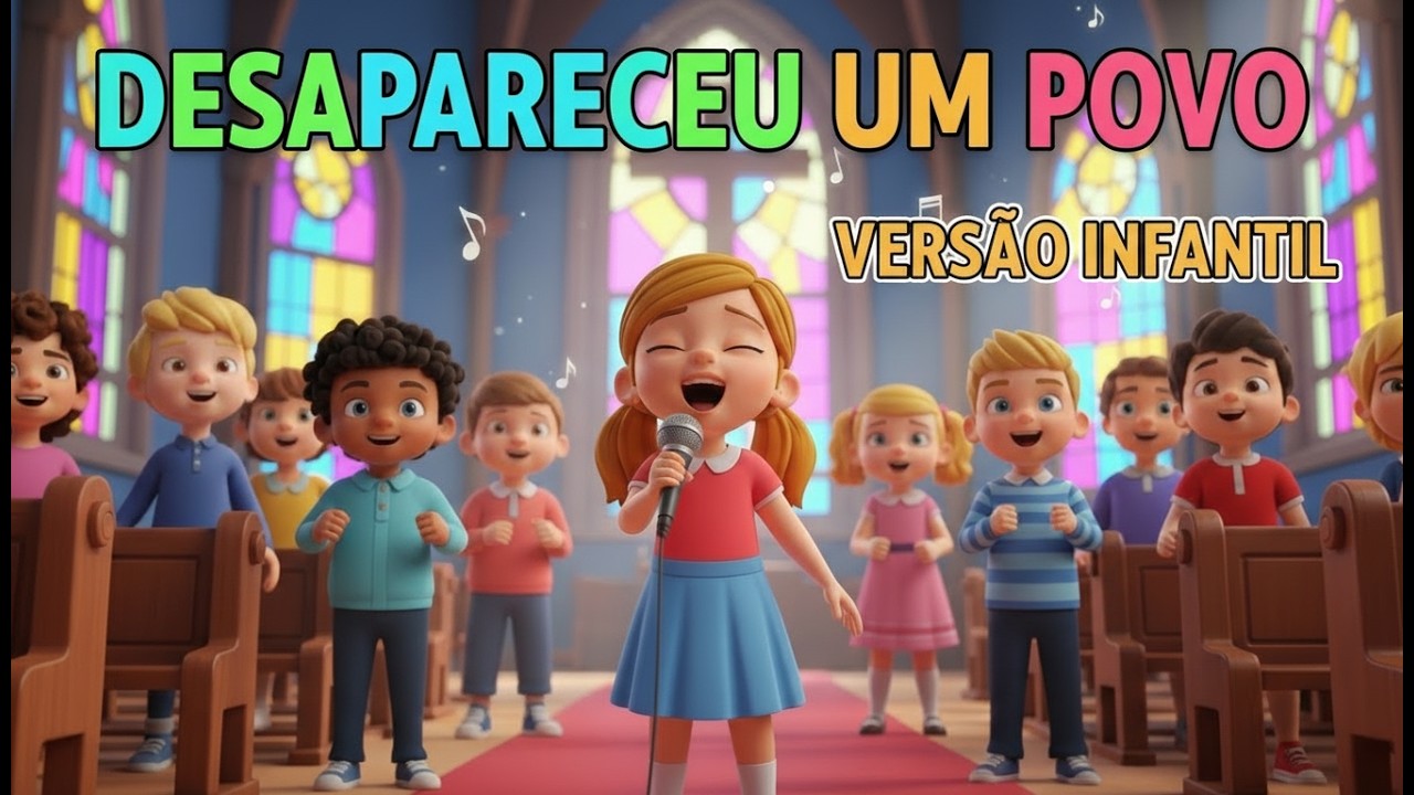 LOUVOR DESAPARECEU UM POVO   LOUVOR DESAPARECEU UM POVO   Cover Infantil   Hino evangélico Infantil