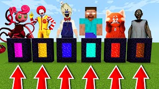 NU ALEGE PORTALUL GREȘIT în MINECRAFT ! (Mommy Long Legs, Roșu Aprins, Huggy Wuggy, Herobrine, etc)