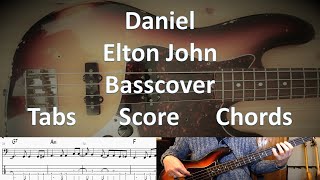 Elton John with Daniel. Bass Cover Tabs Score Notation Chords Transcription. Bass: Dee Murray