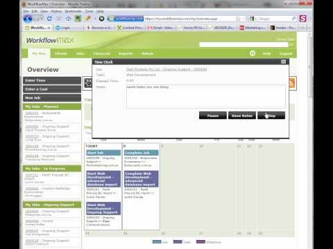 logging time on workflowmax for business catalyst website support and maintenance.