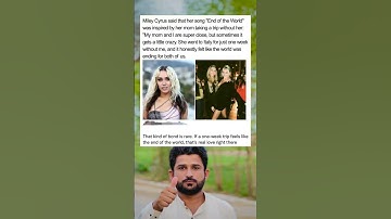 Thumbnail of Miley Cyrus said that her song "End of the World"