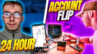 24 HOUR FOREX ACCOUNT FLIP !!!!! (INSANE)