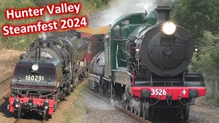 Hunter Valley Steamfest 2024; A Weekend of Steam Trains with 3526 & 6029