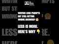CONCISE IN AI PROMPT #ai #shortsfeed