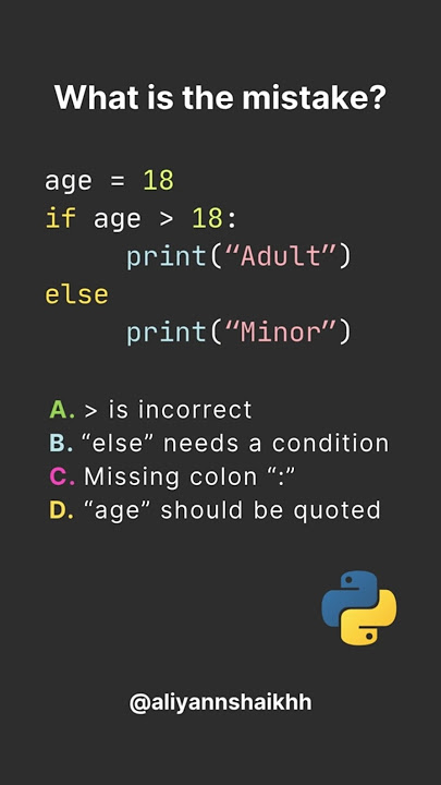 Can you spot the mistake? #coding #code #question #programming #computerscience #trending #python