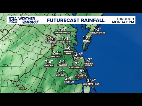 Rain chances Memorial Day weekend for Hampton Roads, northeast North ...