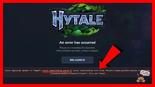 FIX Hytale Error Downloading Patch 0