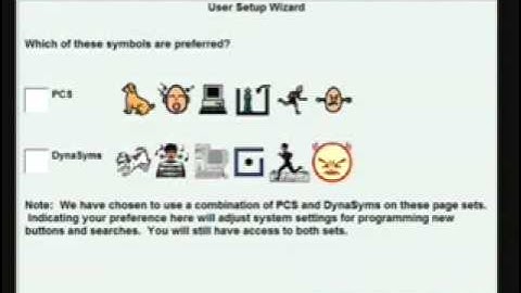 Special Education - DynaVox V  Setup Wizard 1
