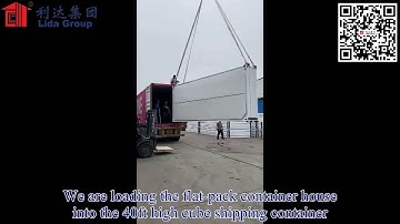 How to load container hous into 40ft HQ shipping container and how many units a container loaded