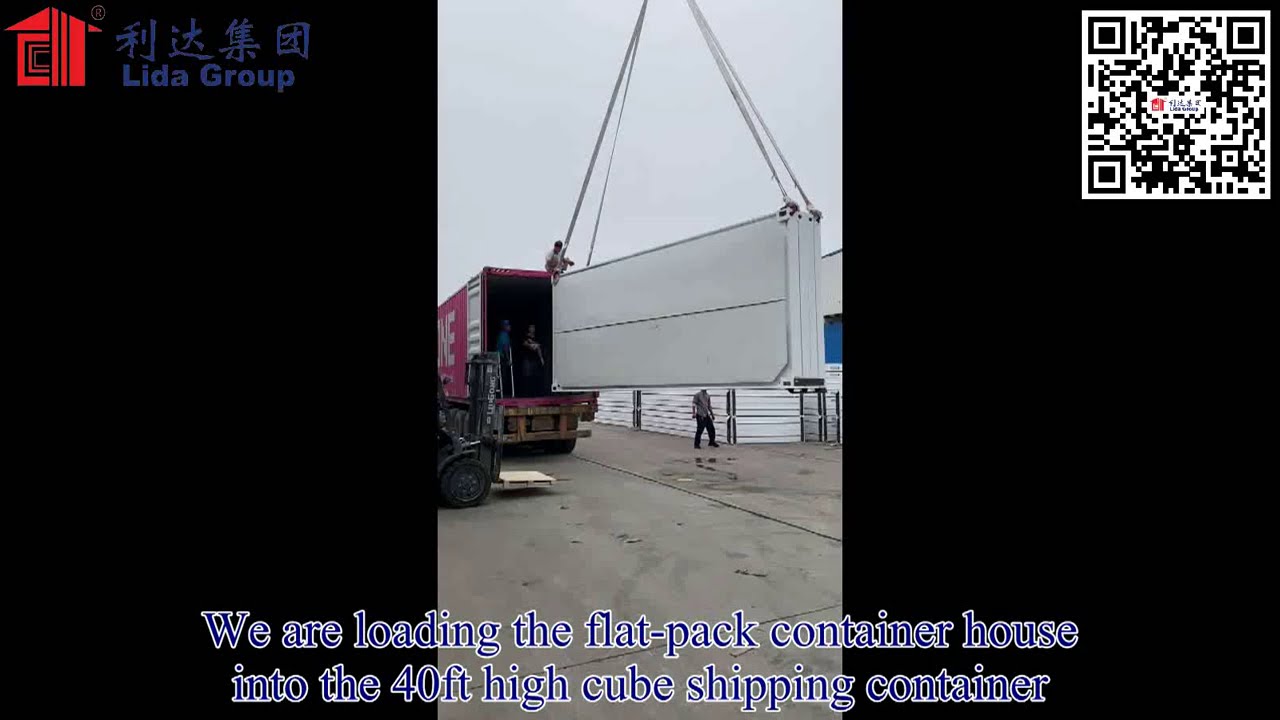 How to load container hous into 40ft HQ shipping container and how many ...