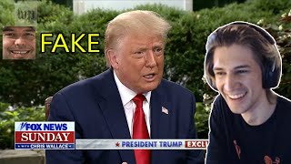 xQc Reacts To Trump's Fox News Interview - With Chat