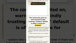 Why #PostgreSQL servers need strict memory overcommit, not Linux defaults #HackerNews