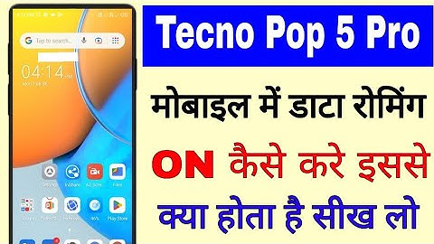 Tecno Pop 5 pro me data roaming on/use kaise kare ।how to enable/use data roaming In tecno pop 5 pro