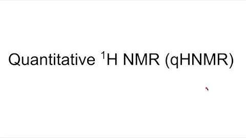 Determining percent purity using Quantitative Proton NMR (qHNMR/qNMR)