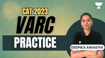 CAT 2023 | VARC Practice  | VARC |Deepika Awasthi #cat2023