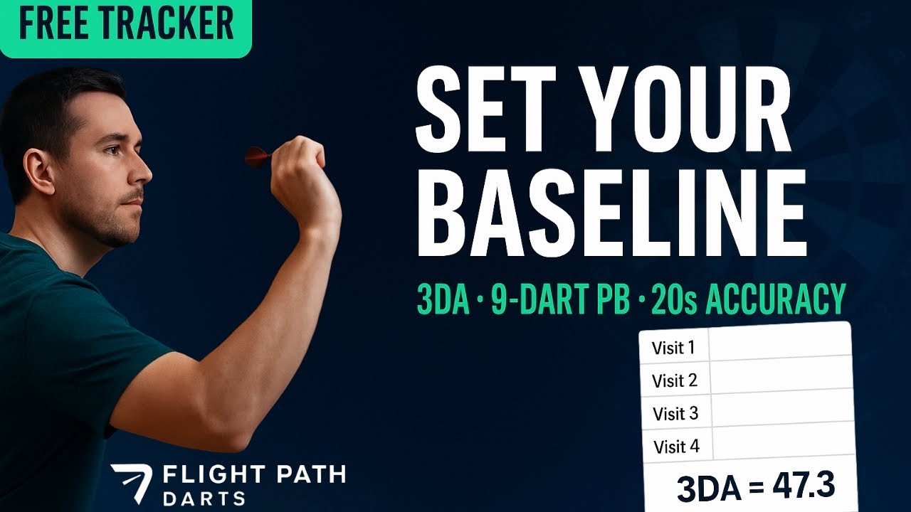 Установите базовый уровень в дартсе за 10 минут: средний результат за 3 дротика, лучший результат...