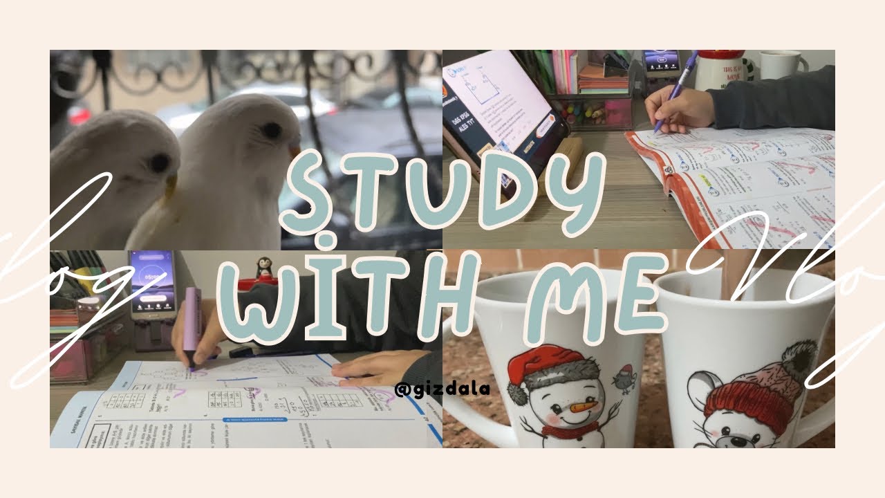 Ders çalışma günlüğüm #23 | Birlikte ders çalışalım | sohbet, kar ⛄️ ❄️