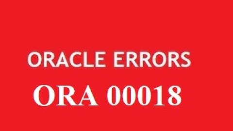 #8- Error ORA 00018  maximum number of sessions exceeded 🔥
