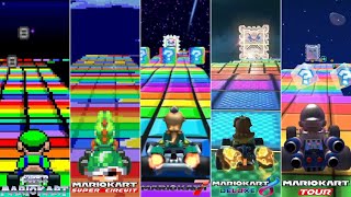 Evolution Of SNES Rainbow Road Course In Mario Kart Series [1992-2019]