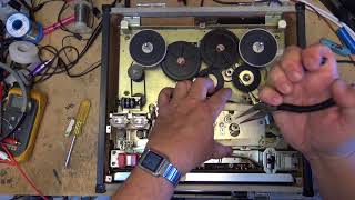 sony tc 200 Hybrid Reel to Reel full restoration and motor speed repair