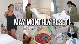 MAY MONTHLY RESET! CLEANING&amp; ORGANIZING, HUGE COSTCO HAUL, FRIDGE RESTOCK, INTENTIONS &amp; NEW CHAPTER