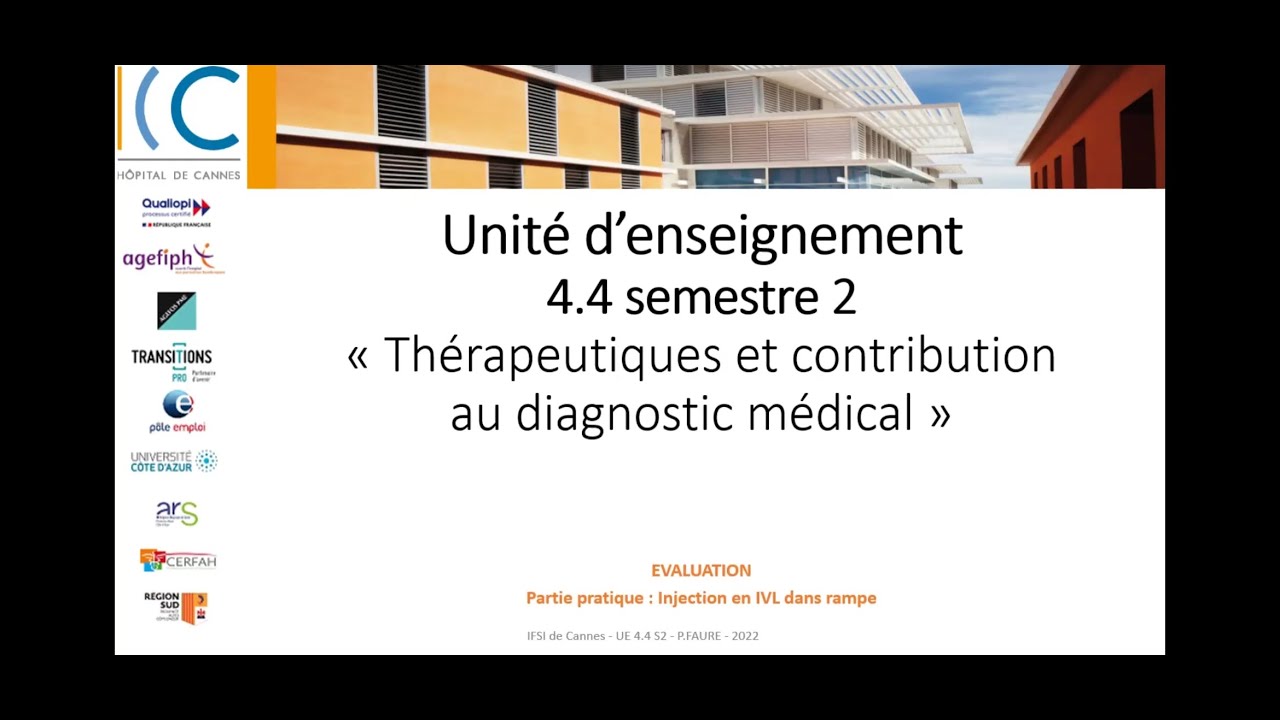 UE 4.4 Semestre 2 - Préparation d'une injection et injection dans une rampe