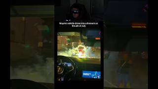Waymo vehicle drives right into a firework for no reason