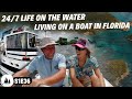 Living on a Boat in Florida BOAT LIFE ON THE WATER: Living in the Marina Liveaboard Motor Yacht