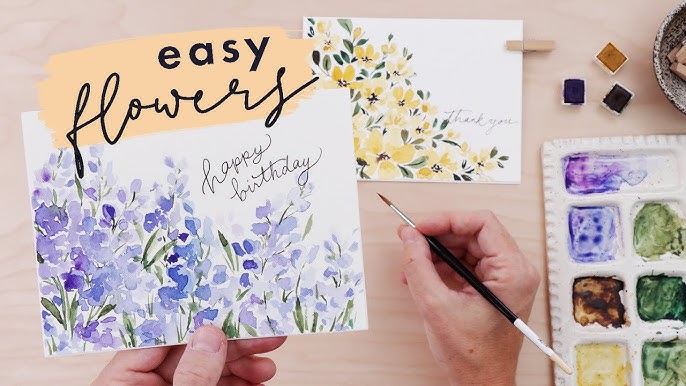 EASY DIY Watercolor Card – Budget Friendly Paints!