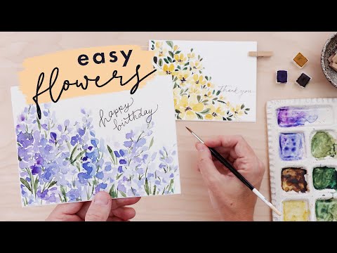 How to Make Easy Watercolor Cards in 10 Minutes (4 Ways!) - Lyssy